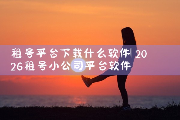 租号平台下载什么软件