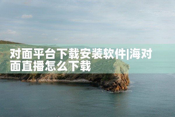 对面平台下载安装软件