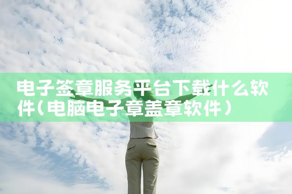 电子签章服务平台下载什么软件