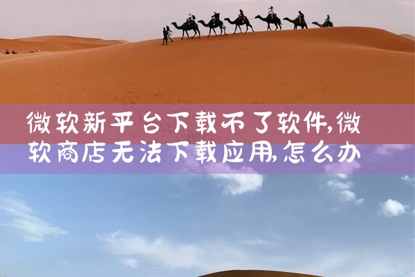微软新平台下载不了软件